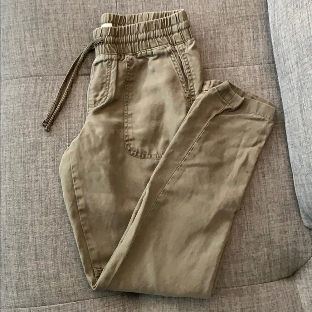Olive jogger style pants